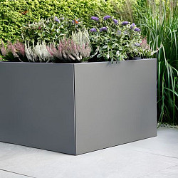 Bloembak vlak - Antraciet (RAL7016) fijnstructuur 90x90x60cm