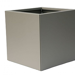 Bloembak vlak - Taupe fjinstructuur 60x60x60cm