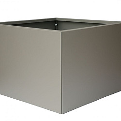 Bloembak vlak - Taupe fjinstructuur 90x90x60cm