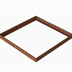 Bloembak Module+ 360x360x28cm | Corten