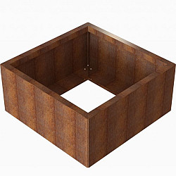 Bloembak Module+ 90x90x42cm | Corten
