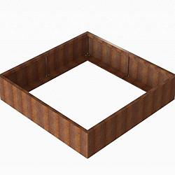 Bloembak Module+ 180x180x42cm | Corten