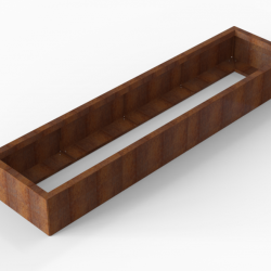 Bloembak Module+ 60x240x28cm | Corten