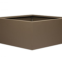 Bloembak vlak - 90x90x40 cm Supra bruin