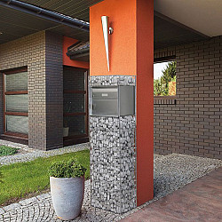 Brievenbus Schanskorf verzinkt 44 x 31 x 143 cm