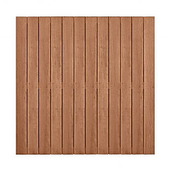 Hardhouten geschaafd plankenscherm design 28-planks 15 mm recht verticaal, 180x180cm