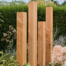 Douglas fijnbezaagde Paal 15x15x400cm groen geïmpregneerd