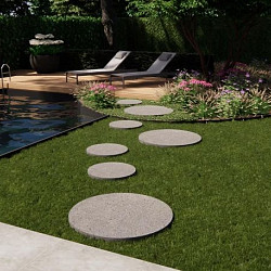 Artistone Oud Hollandse Staptegel Rond Ø60x7cm Grijs
