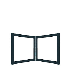 Boston maatwerk Dubbele poort klein max (B) 400cm (H) 100cm incl insteekslot