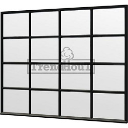 Steel Look raam 2760x2200mm zwart module C-04