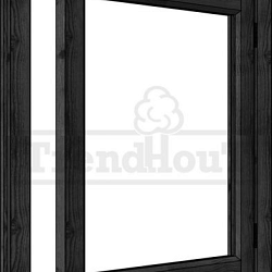 Steel Look vleugelraam 01 enkel DOUGLAS zwart, rechtsdraaiend  raam:754x905mm+kozijn:888x1039mm