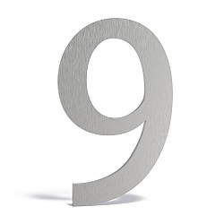 Huisnummer 71x5x120mm RVS 5mm (9 RVS)