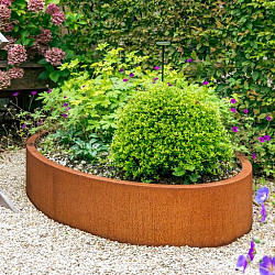 ELLIPSE met bodem 2000x1200x400mm Corten (CEL4)