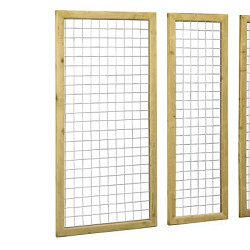 Grenen betonijzertrellis met maas 75x75cm in Raamwerk 44x68cm 90x180cm groen geïmpregneerd