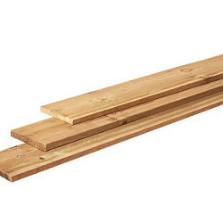 Grenen fijnbezaagde ruwe Plank 2x20x400cm groen geïmpregneerd