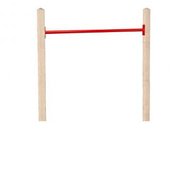 Duikelstang metaal 125cm rood
