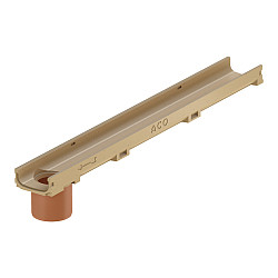 ACO Euroline H60 gootelement L=1000mm zonder rooster met onderuitloop Ø110mm