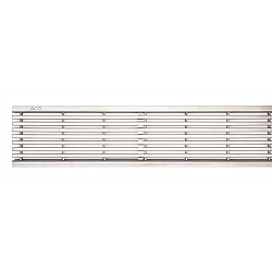 Langstaafrooster RVS, L=1000mm tbv. ACO Hexaline 2,0 en ACO Euroline
