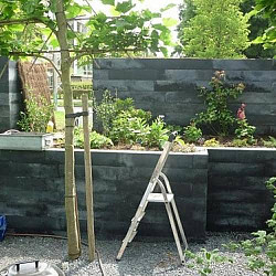 Linia Excellence stapelblok 15x15x60cm Grijs/Zwart