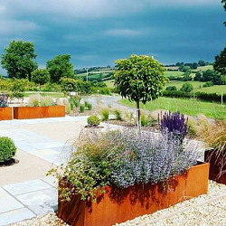 CARREZ met bodem 3000x500x500mm Corten (CA23.05)