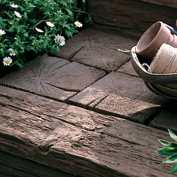 Timberstone tegel 22x22,5x5 coppice brown