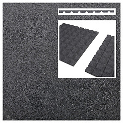 Aslon® SBR rubbertegel 1000x1000x40 mm grijs valhoogte 1.45 meter