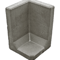 L-Element hoek 40x40x40cm Grijs