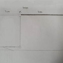 OPRUIMING -- Overkapping douglas 604x322cm (dakmaat) inclusief berging