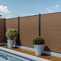 Boston WPC Fence Board Modern 21x160mm L-178cm | Teak