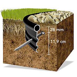 Edg-King randbegrenzing 229x12,7cm (incl. 15 pennen + 5 verbindingsplugs)