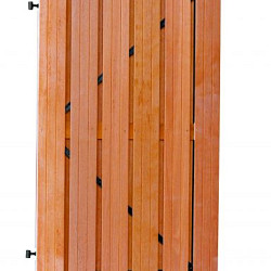 Hardhouten plankendeur 100x180cm op zwart stalen frame