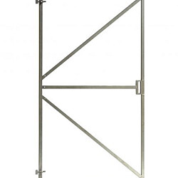 Verstelbaar stalen poortframe 100x180cm vuurverzinkt met slotkast-uitsparing
