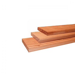 Douglas geprofileerd dekdeel 1 zijde grof profiel 1 zijde glad 2,8x14,5x400cm groen geïmpregneerd