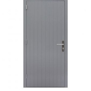 Hardhouten Enkele dichte deur Prestige linksdraaiend 109x221cm grijs gegrond