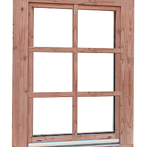 Douglas draai-kiepraam Prestige met dubbelglas, 84,4x120,4 cm, onbehandeld.