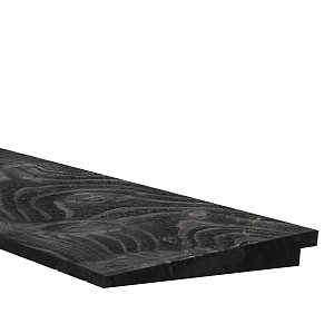 Douglas Zweeds Rabat 1 zijde geschaafd 1 zijde fijnbezaagd 1,1-2,7x19,5x400cm zwart gespoten