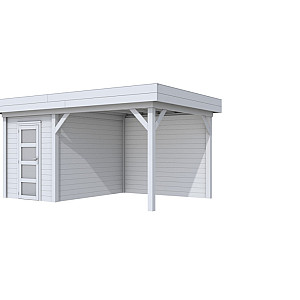 Vuren Topvision Premium Kiekendief 200x300cm en luifel 300cm lichtgrijs gespoten