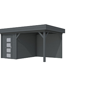 Vuren Topvision Premium Kiekendief 200x300cm en luifel 300cm antraciet gespoten