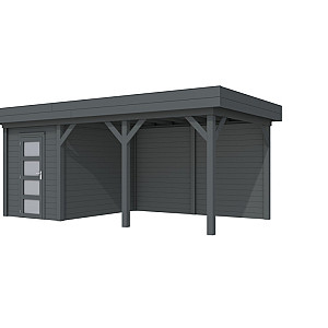 Vuren Topvision Premium Kiekendief 200x300cm en luifel 400cm antraciet gespoten