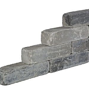 Blockstone stapelblok 15x15x60cm Grijs-Zwart
