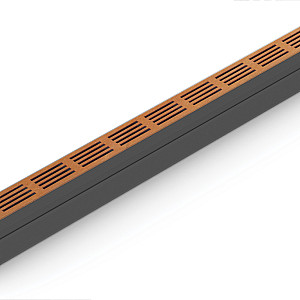 ACO SlimLine gootelement 100cm incl. designrooster corten