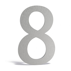 Huisnummer 79x5x120mm RVS 5mm (8 RVS)