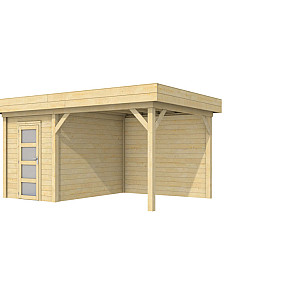 Vuren Topvision Premium Kiekendief 200x300cm en luifel 300cm kleurloos geïmpregneerd