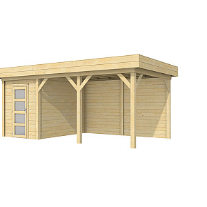 Vuren Topvision Premium Kiekendief 200x300cm en luifel 400cm kleurloos geïmpregneerd