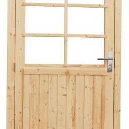 Vuren Enkele 6-ruits deur extra breed inclusief kozijn linksdraaiend 112x201cm onbehandeld