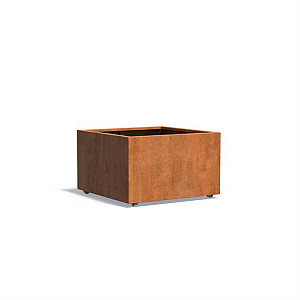 CARREZ met wielen 1000x1000x600mm Corten (CAWL5.2)