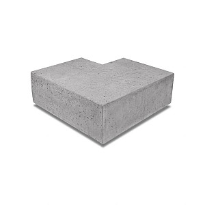 ArtiStone Oud Hollands hoekstuk traptrede 90° buiten 37x15cm Grijs