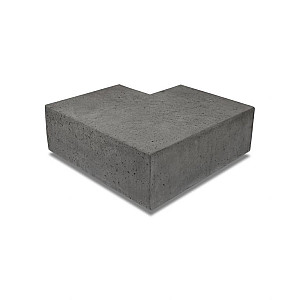 ArtiStone Oud Hollands hoekstuk traptrede 90° buiten 37x15cm Antraciet