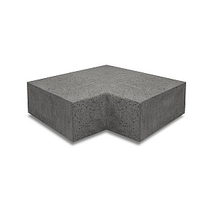 ArtiStone Oud Hollands hoekstuk traptrede 90° binnen 37x15cm Antraciet