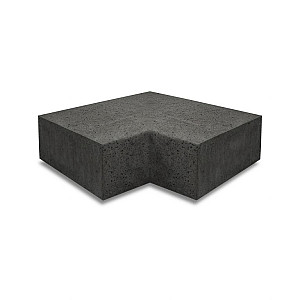 ArtiStone Oud Hollands hoekstuk traptrede 90° binnen 37x15cm Carbon